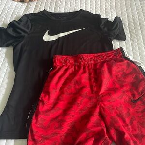 Boys Nike Large Dri-Fit shirt and shorts